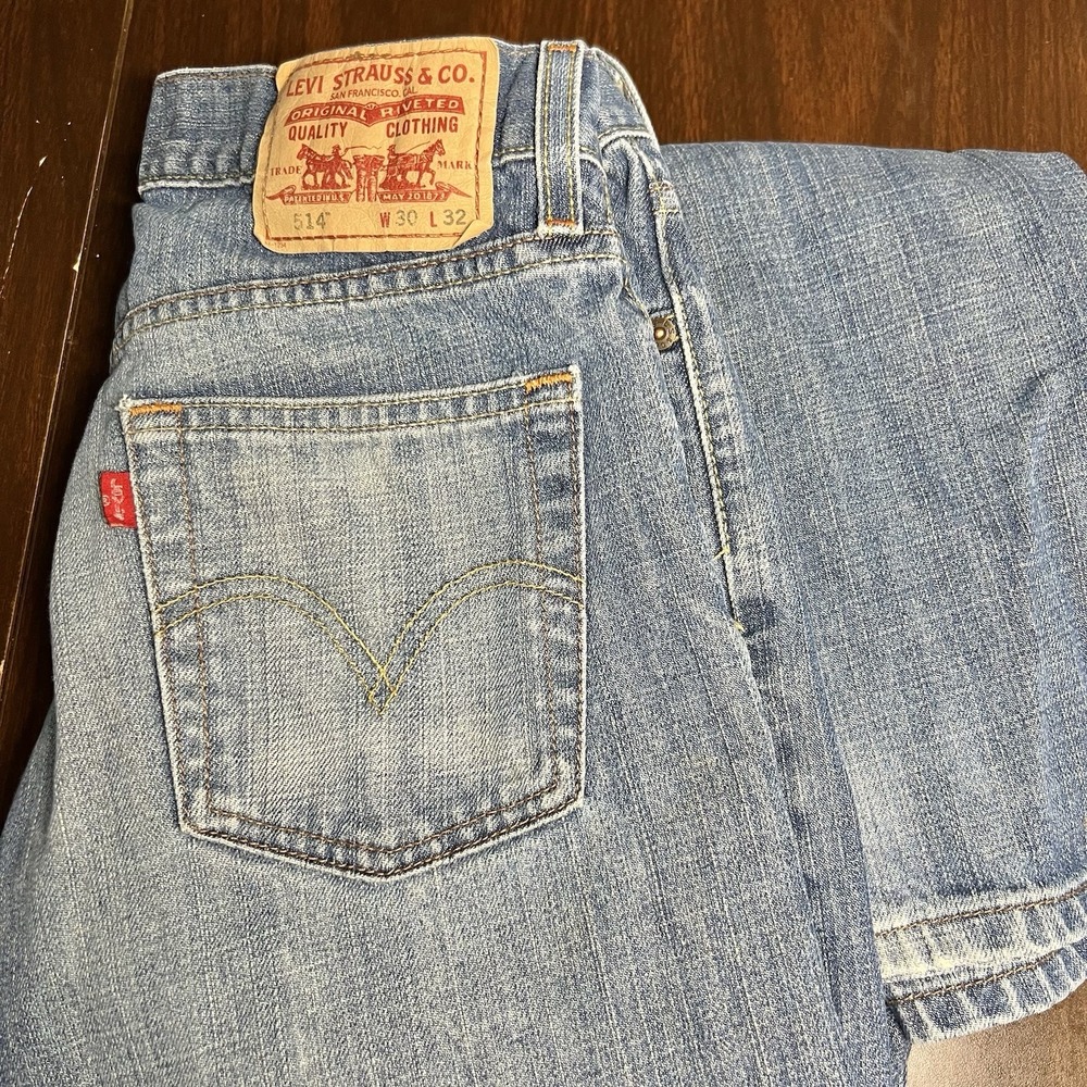 Levi's Men's 514‎ Slim Straight Jeans W30 L32 Blue Denim 2008 **READ/PHOTOS